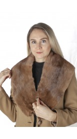 Light brown mink fur collar